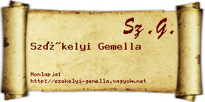 Székelyi Gemella névjegykártya